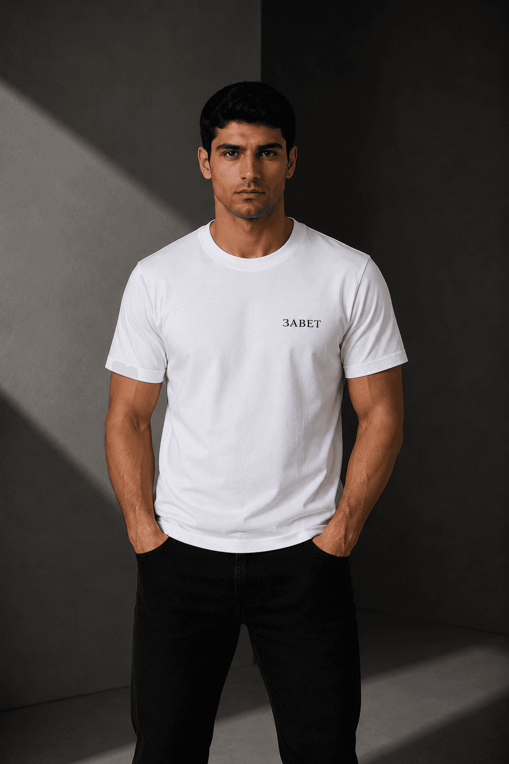Regular fit majica - Bela