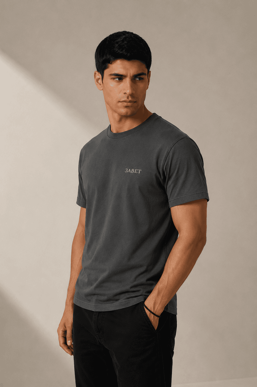 Regular fit majica - Siva