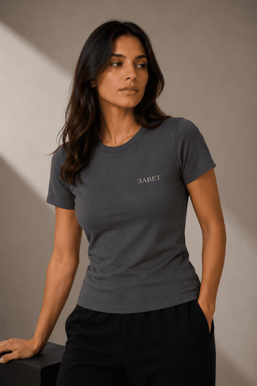Regular fit majica - Grafit siva