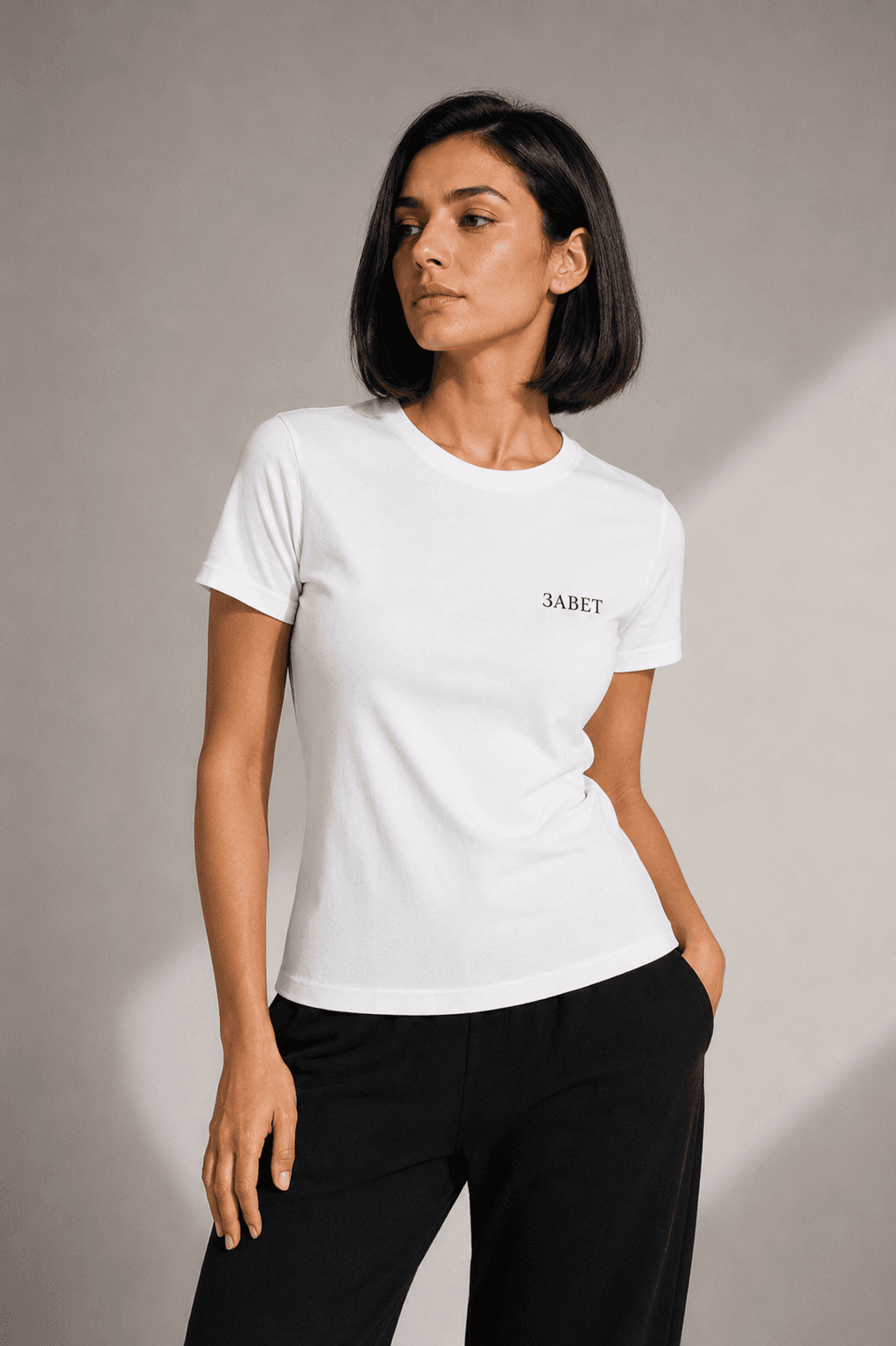 Regular fit majica - Bela